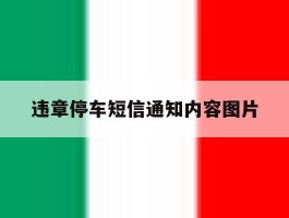 违章停车短信通知内容图片