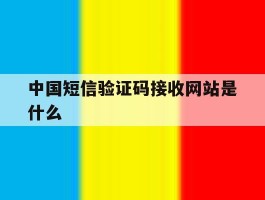 中国短信验证码接收网站是什么