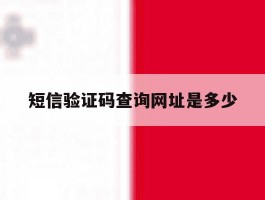 短信验证码查询网址是多少