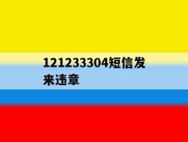 121233304短信发来违章的简单介绍