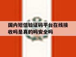 国内短信验证码平台在线接收吗是真的吗安全吗的简单介绍