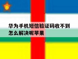 华为手机短信验证码收不到怎么解决呢苹果