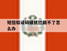 短信验证码骚扰拦截不了怎么办