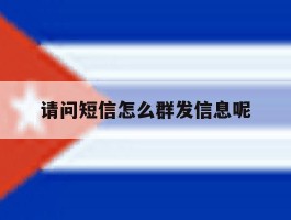 请问短信怎么群发信息呢