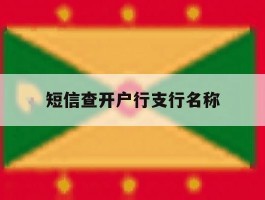 短信查开户行支行名称