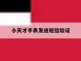 小天才手表发送短信验证