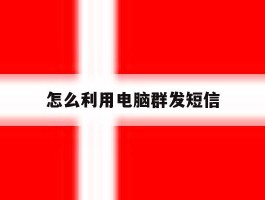 怎么利用电脑群发短信