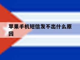 苹果手机短信发不出什么原因