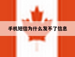 手机短信为什么发不了信息