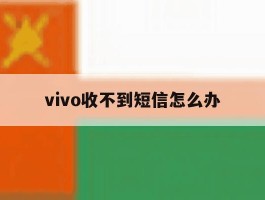 vivo收不到短信怎么办
