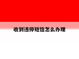 收到违停短信怎么办理