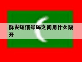群发短信号码之间用什么隔开