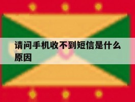 请问手机收不到短信是什么原因