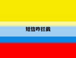 短信咋拦截