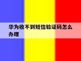华为收不到短信验证码怎么办理