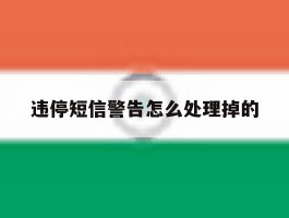 违停短信警告怎么处理掉的