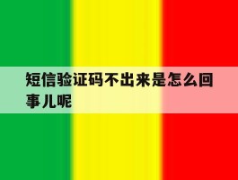 短信验证码不出来是怎么回事儿呢