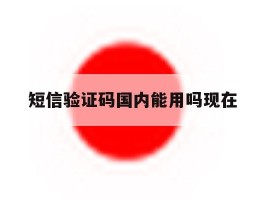 短信验证码国内能用吗现在