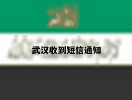 武汉收到短信通知