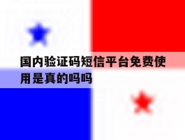 国内验证码短信平台免费使用是真的吗吗