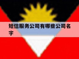 短信服务公司有哪些公司名字