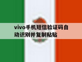vivo手机短信验证码自动识别并复制粘贴