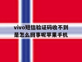 vivo短信验证码收不到是怎么回事呢苹果手机