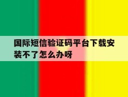 关于国际短信验证码平台下载安装不了怎么办呀的信息