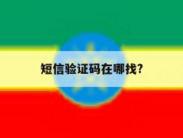 短信验证码在哪找?