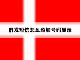 群发短信怎么添加号码显示