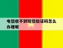 电信收不到短信验证码怎么办理呢
