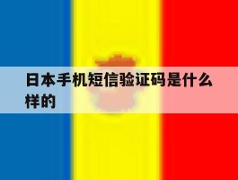 日本手机短信验证码是什么样的