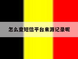包含怎么查短信平台来源记录呢的词条