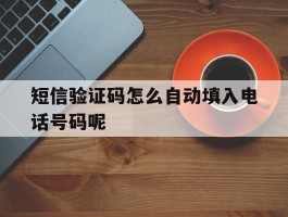 短信验证码怎么自动填入电话号码呢