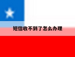 短信收不到了怎么办理