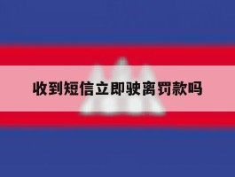 收到短信立即驶离罚款吗
