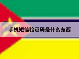 手机短信验证码是什么东西