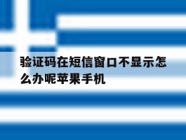 验证码在短信窗口不显示怎么办呢苹果手机的简单介绍