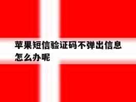 苹果短信验证码不弹出信息怎么办呢