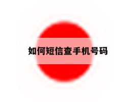 如何短信查手机号码
