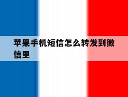 苹果手机短信怎么转发到微信里