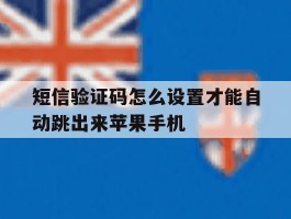 短信验证码怎么设置才能自动跳出来苹果手机