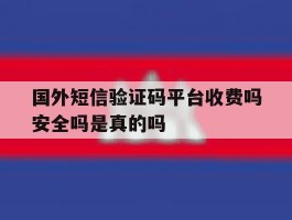 国外短信验证码平台收费吗安全吗是真的吗的简单介绍