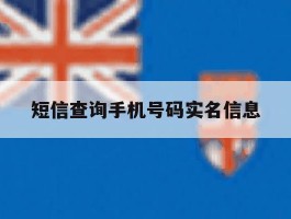 短信查询手机号码实名信息