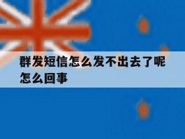 群发短信怎么发不出去了呢怎么回事