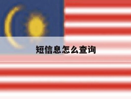 短信息怎么查询