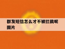群发短信怎么才不被拦截呢图片
