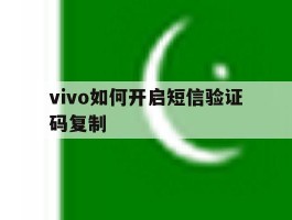 vivo如何开启短信验证码复制