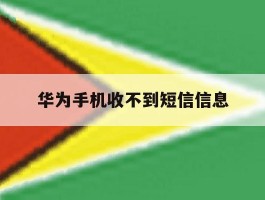 华为手机收不到短信信息