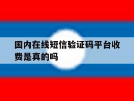 国内在线短信验证码平台收费是真的吗